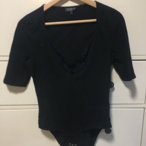Topshop lace up body suit